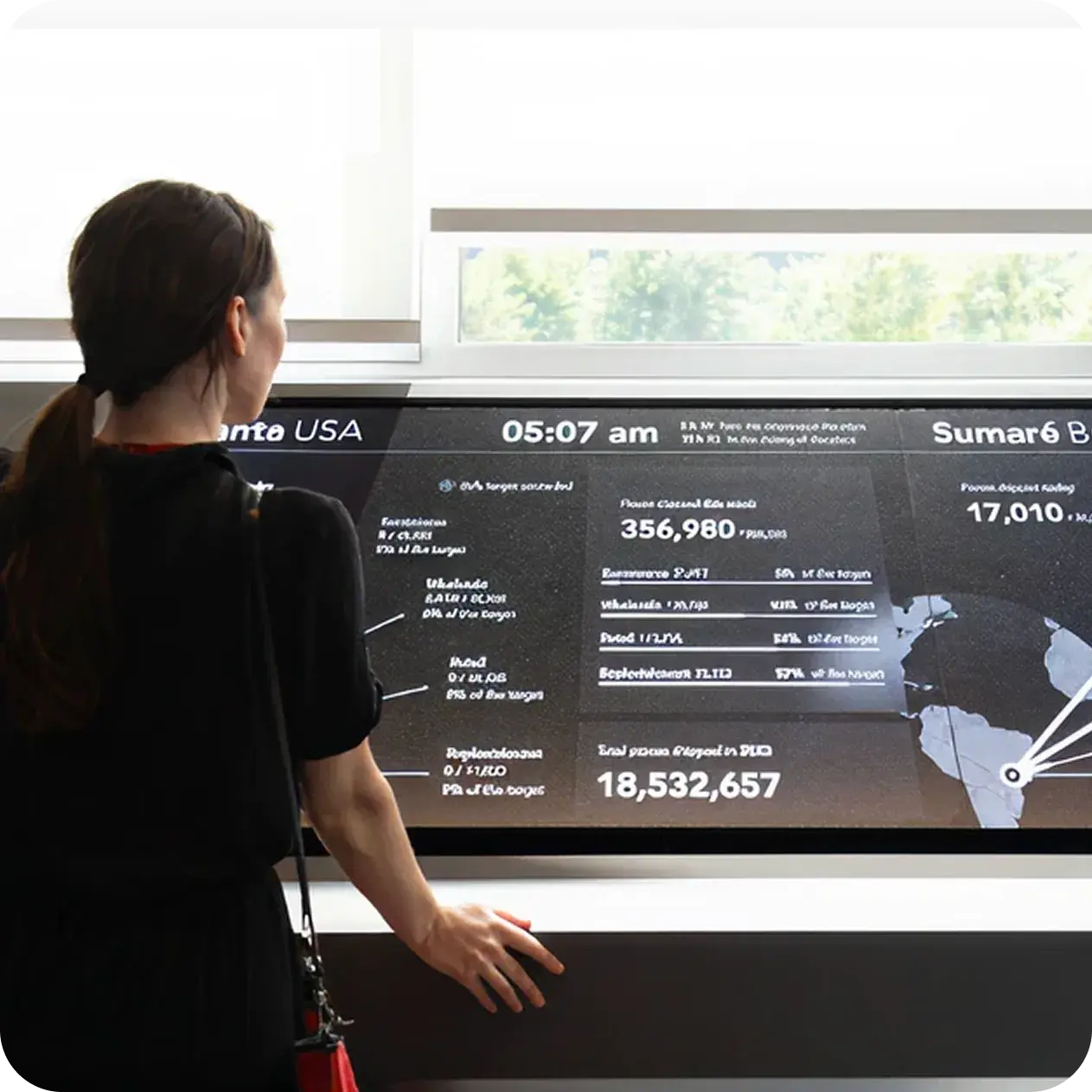 Large-scale animated screens